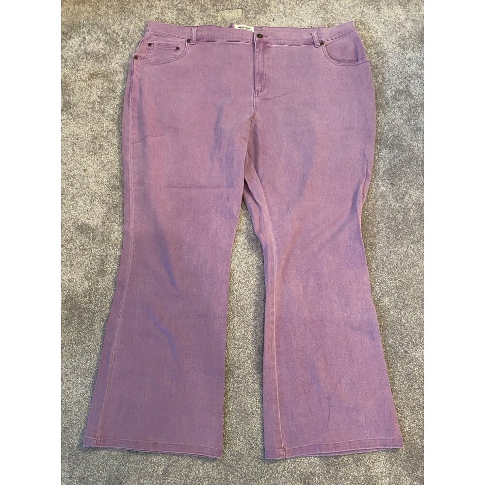 Mainstreet Blues Stretch Purple Denim Flared Jeans Pants Size 26